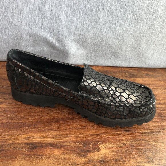Donald J. Pliner Rio Women’s Size 9 M Embossed‎ Crocodile Shoes Lug Sole - Picture 8 of 11